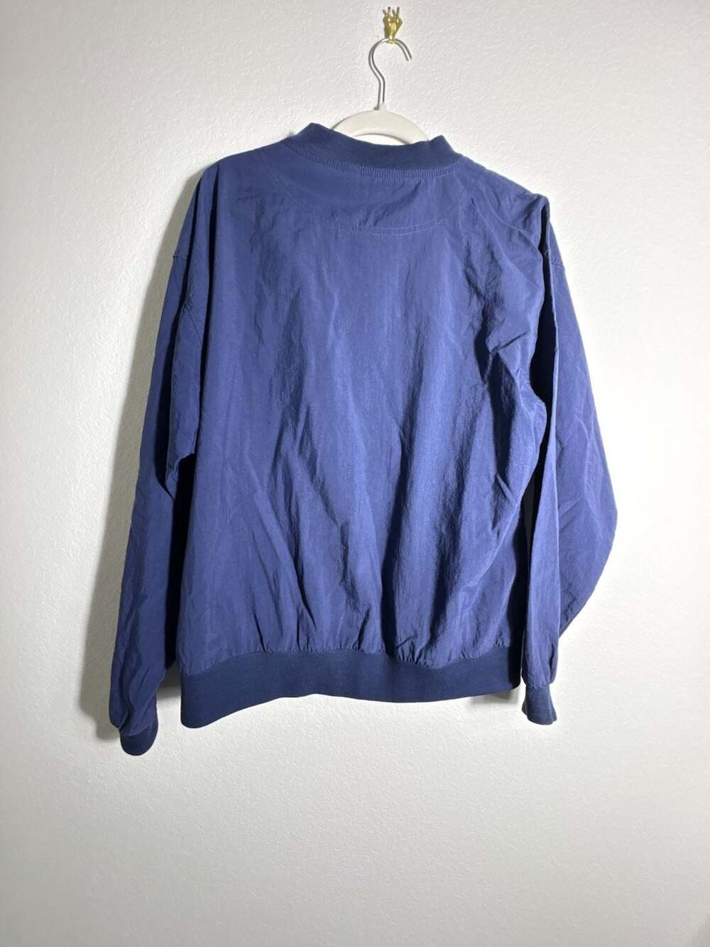 Vintage California Outerwear V-Neck Pullover Windbreaker Navy Blue Size S/CH - Picture 5 of 9